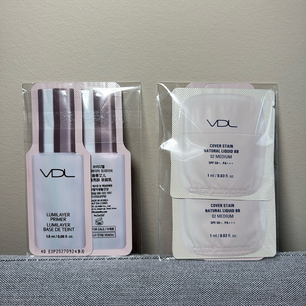 VDL Lumilayer Primer and Cover Stain BB- 7 bags of Travel Set